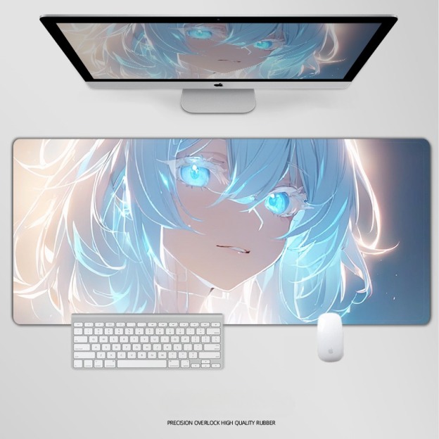 炫彩流光美女 主題桌墊 布質滑鼠墊-CASEZONE