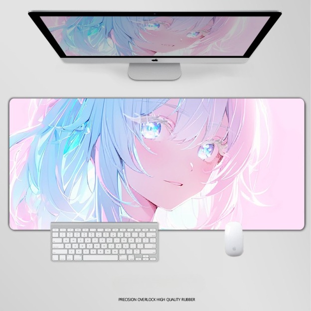 炫彩流光美女 主題桌墊 布質滑鼠墊-CASEZONE