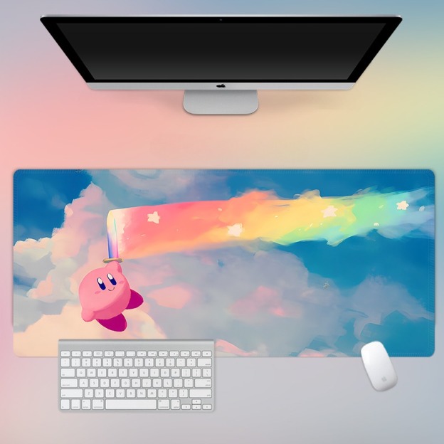 星之卡比 主題桌墊 布質滑鼠墊-CASEZONE