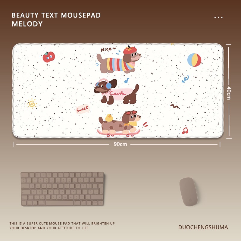 可愛星球小黑貓 主題桌墊 布質滑鼠墊-CASEZONE