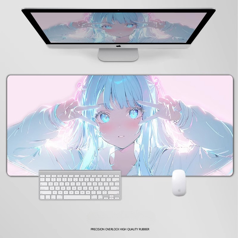 炫彩流光美女 主題桌墊 布質滑鼠墊-CASEZONE