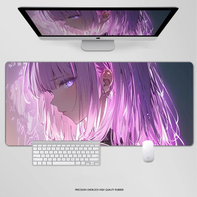 炫彩流光美女 主題桌墊 布質滑鼠墊-CASEZONE