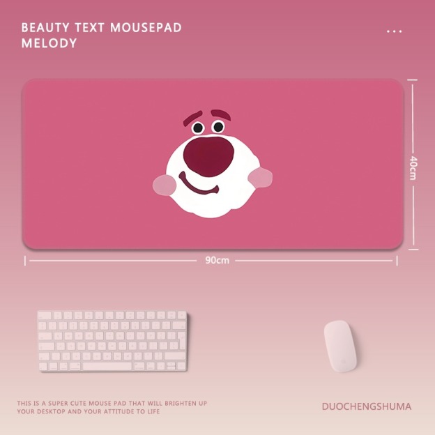 草莓熊 主題桌墊 布質滑鼠墊-CASEZONE