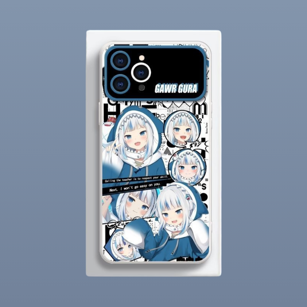 Gawr Gura液態大視窗全包矽膠防摔軟殼-CASEZONE