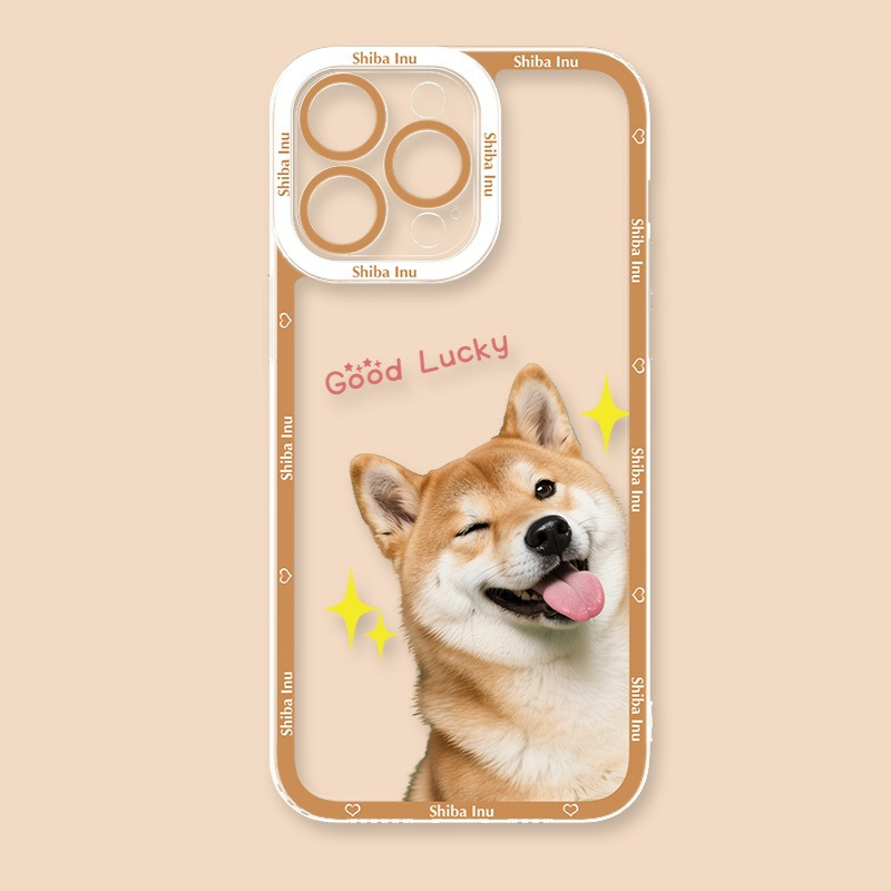 柴犬天使眼透明防摔軟殼-CASEZONE