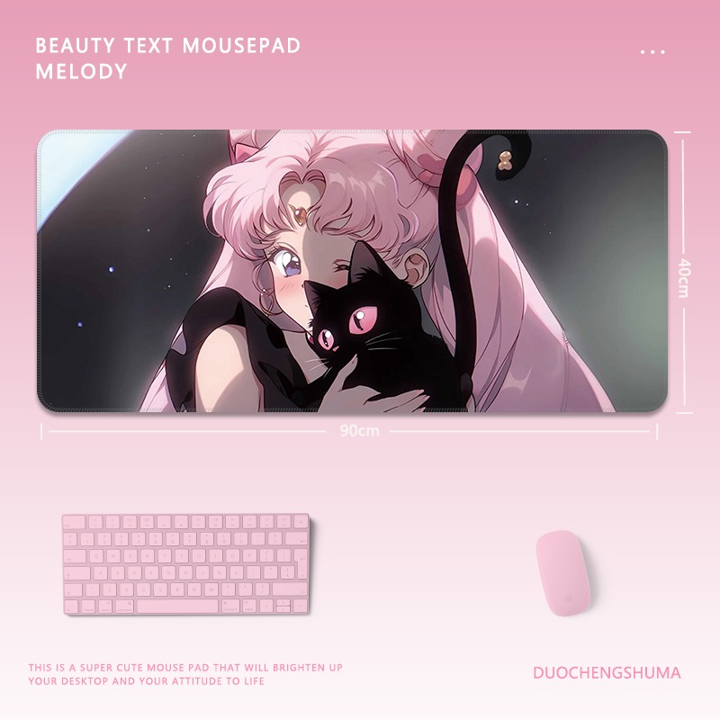 黑貓女孩 主題桌墊 布質滑鼠墊-CASEZONE