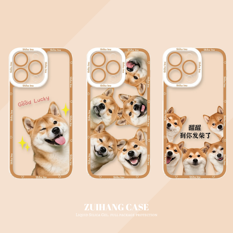 柴犬天使眼透明防摔軟殼-CASEZONE