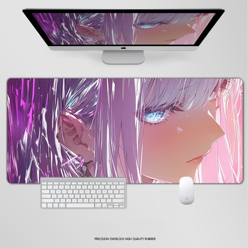 炫彩流光美女 主題桌墊 布質滑鼠墊-CASEZONE