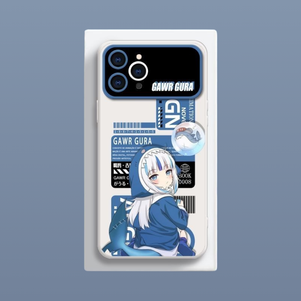 Gawr Gura液態大視窗全包矽膠防摔軟殼-CASEZONE