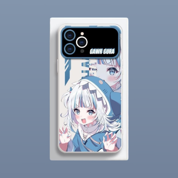 Gawr Gura液態大視窗全包矽膠防摔軟殼-CASEZONE