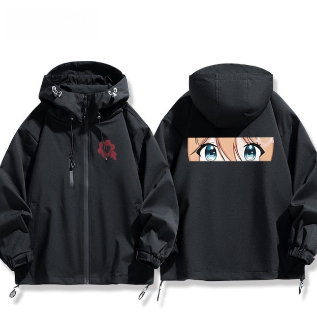 Neurosama周邊Evil neuro牛肉 男女同款秋冬衝鋒衣