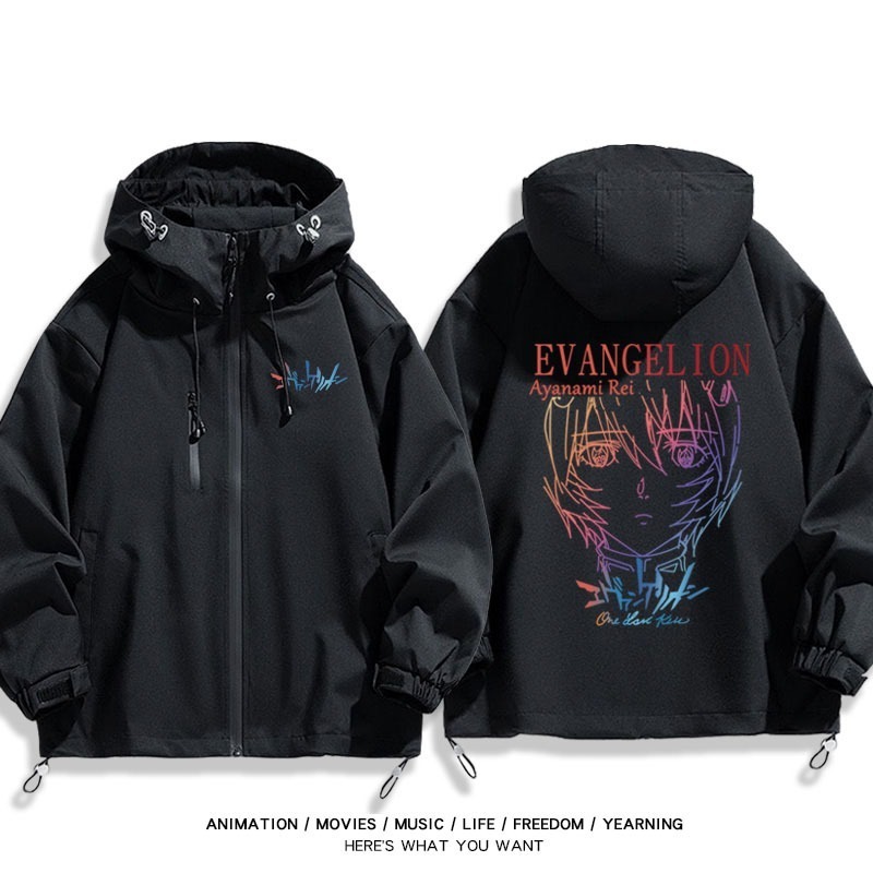 EVA新世紀福音戰士周邊 男女同款秋冬衝鋒衣