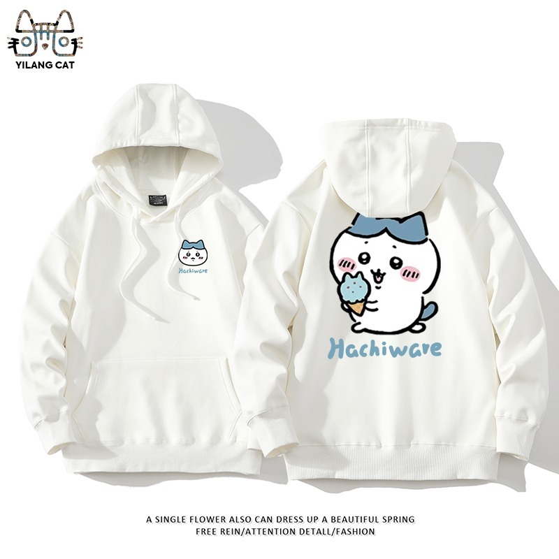 Chiikawa聯名衛衣2025秋冬新款親子情侶裝連帽衛衣