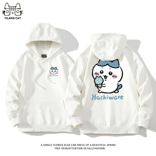 Chiikawa聯名衛衣2025秋冬新款親子情侶裝連帽衛衣