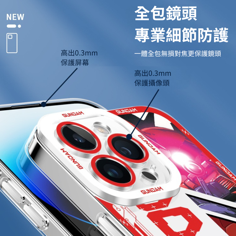 機動戰士鋼彈天使眼透明防摔軟殼-CASEZONE
