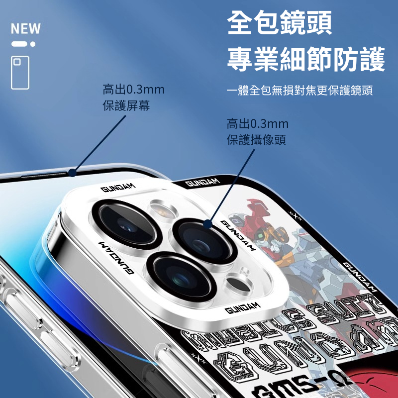 機動戰士鋼彈透明防摔軟殼-CASEZONE
