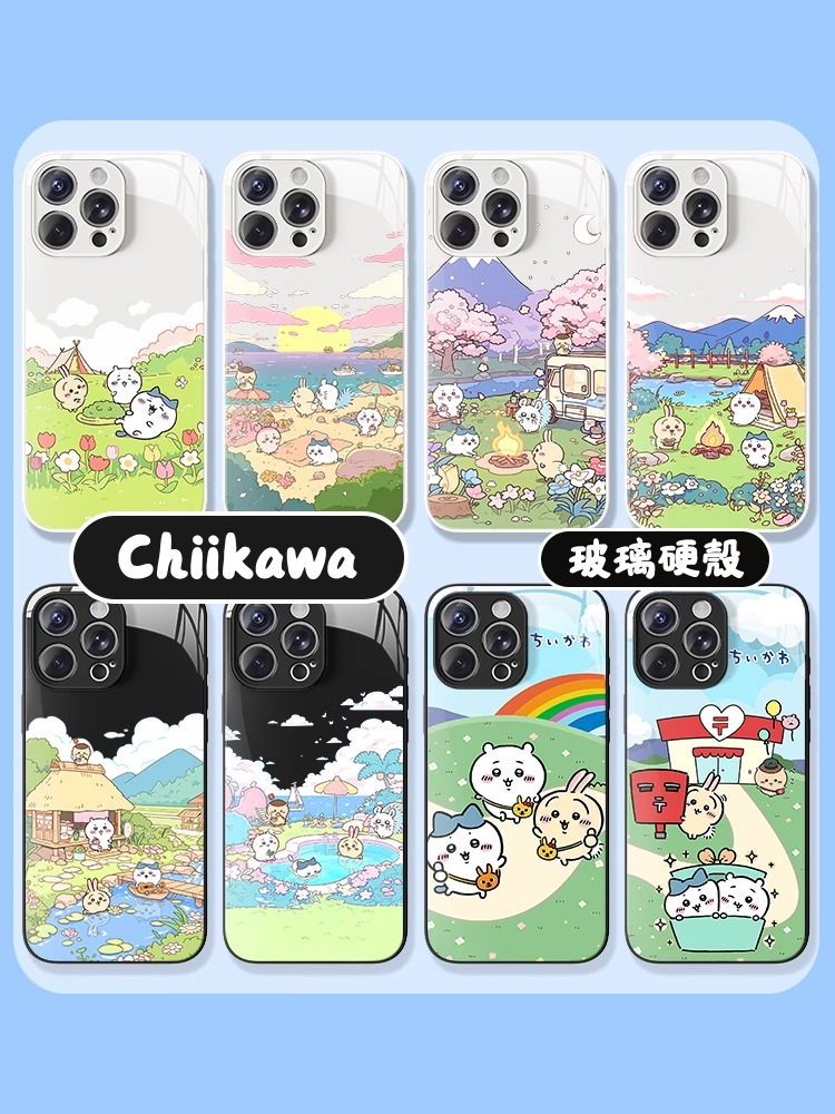 chiikawa新款高清全包防摔玻璃殼-CASEZONE