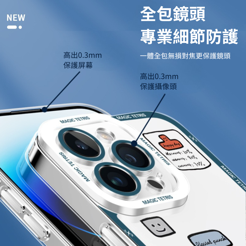 俄羅斯方塊天使眼透明防摔軟殼-CASEZONE
