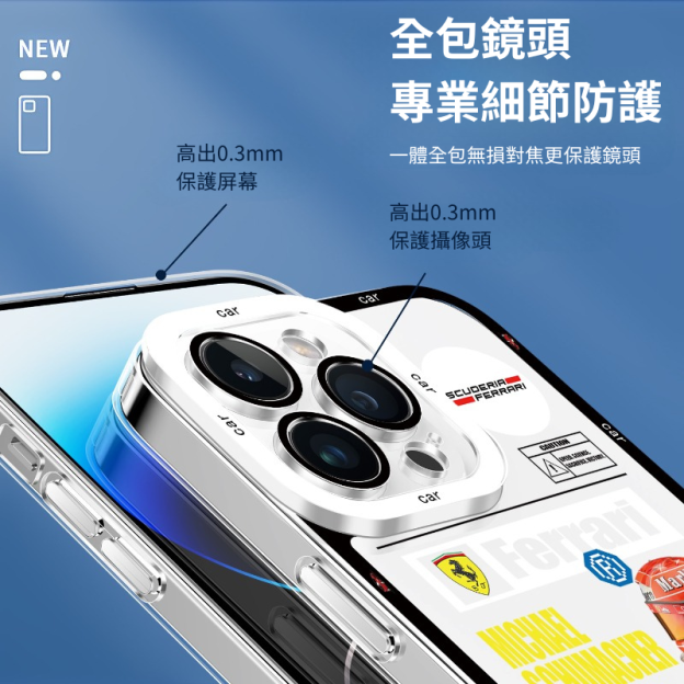 F1賽車手天使眼透明防摔軟殼-CASEZONE