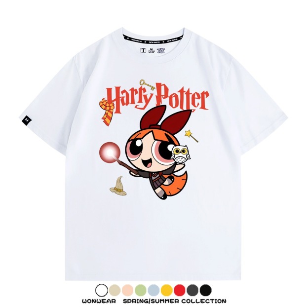 飛天小女警 X Harry Potter周邊 印花短袖T恤