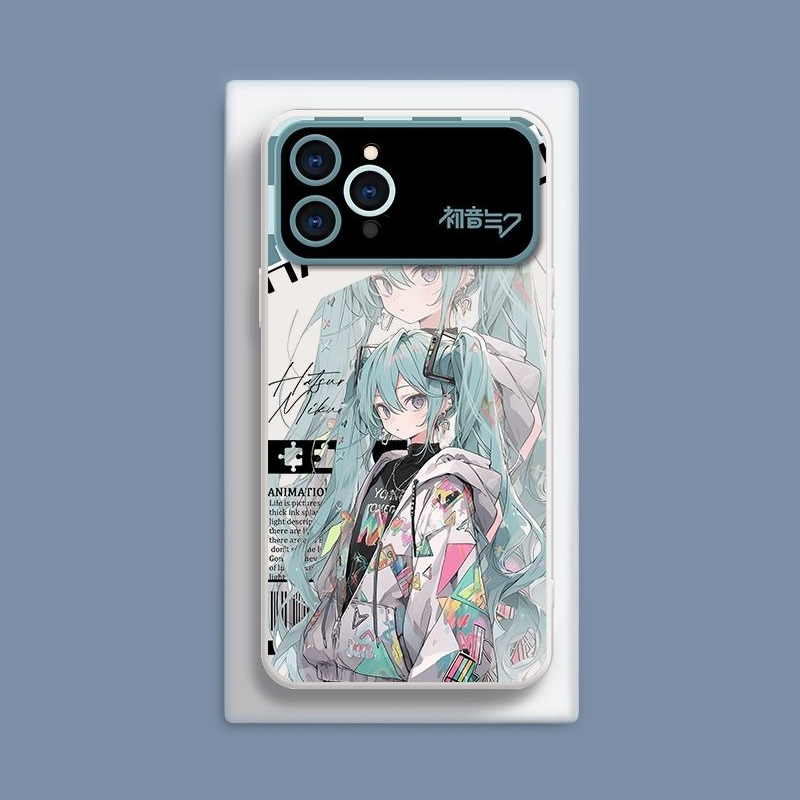 初音未來液態大視窗全包矽膠防摔軟殼-CASEZONE