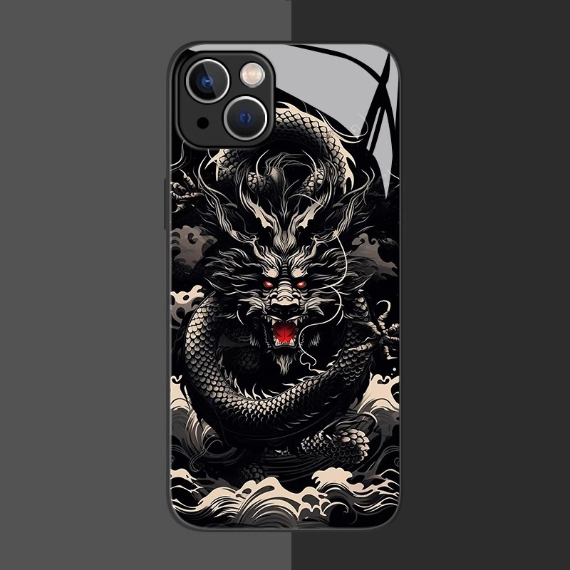 國潮黑龍新款高清全包防摔玻璃殼-CASEZONE