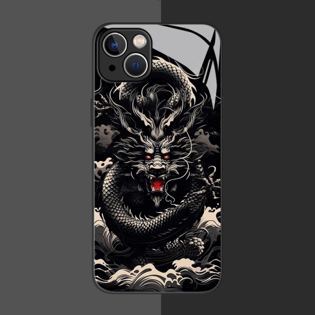 國潮黑龍新款高清全包防摔玻璃殼-CASEZONE