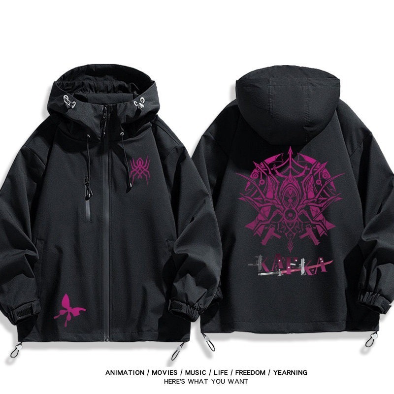 星穹鐡道卡芙卡周邊 男女同款秋冬衝鋒衣
