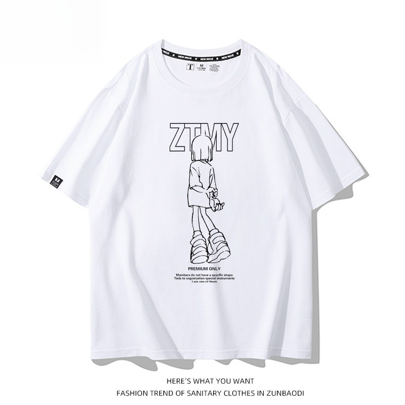 永遠是深夜有多好 2026親子情侶男女同款 印花短袖T恤