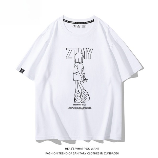 永遠是深夜有多好 2026親子情侶男女同款 印花短袖T恤