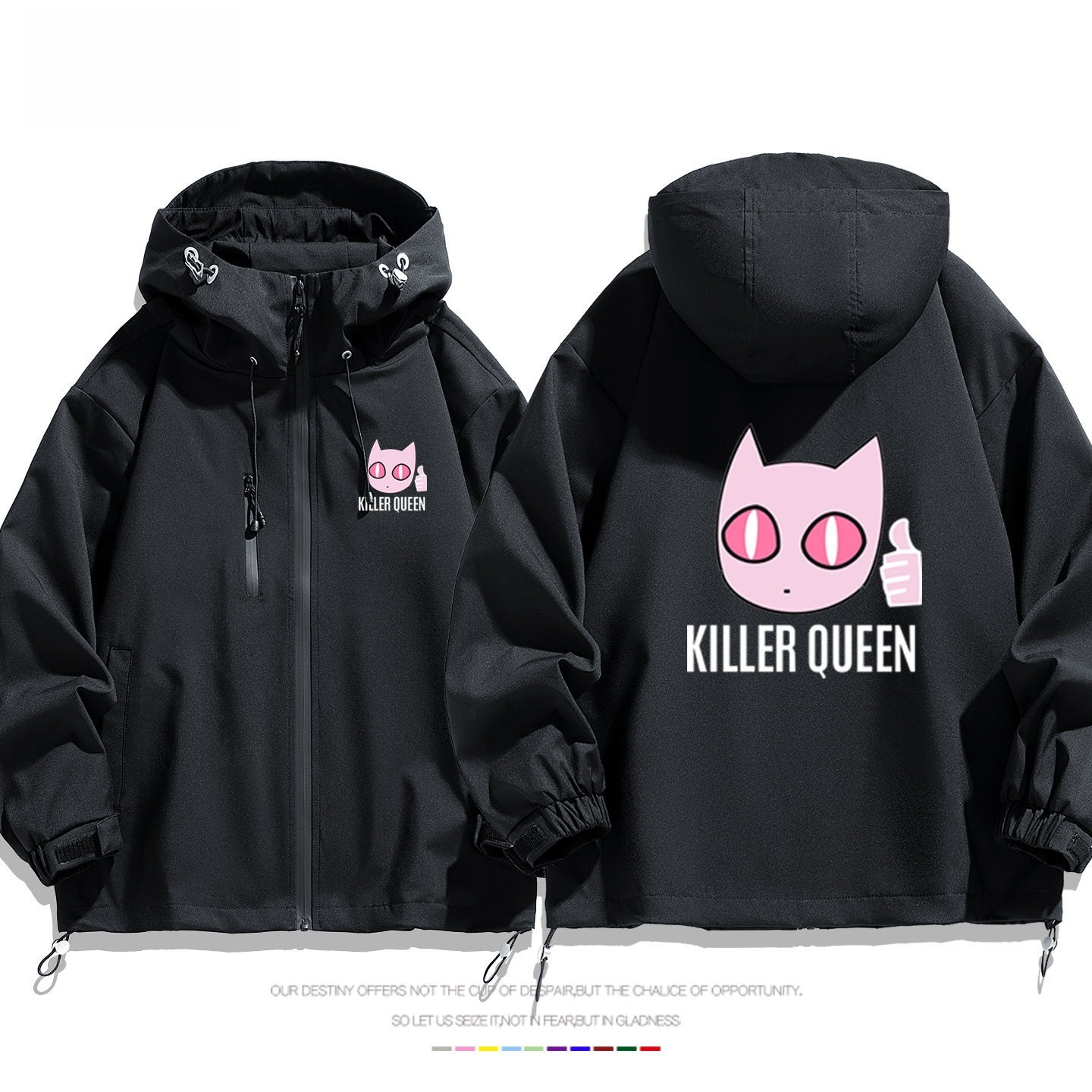 JOJO的奇妙冒險殺手皇后吉良吉影周邊 男女同款秋冬衝鋒衣