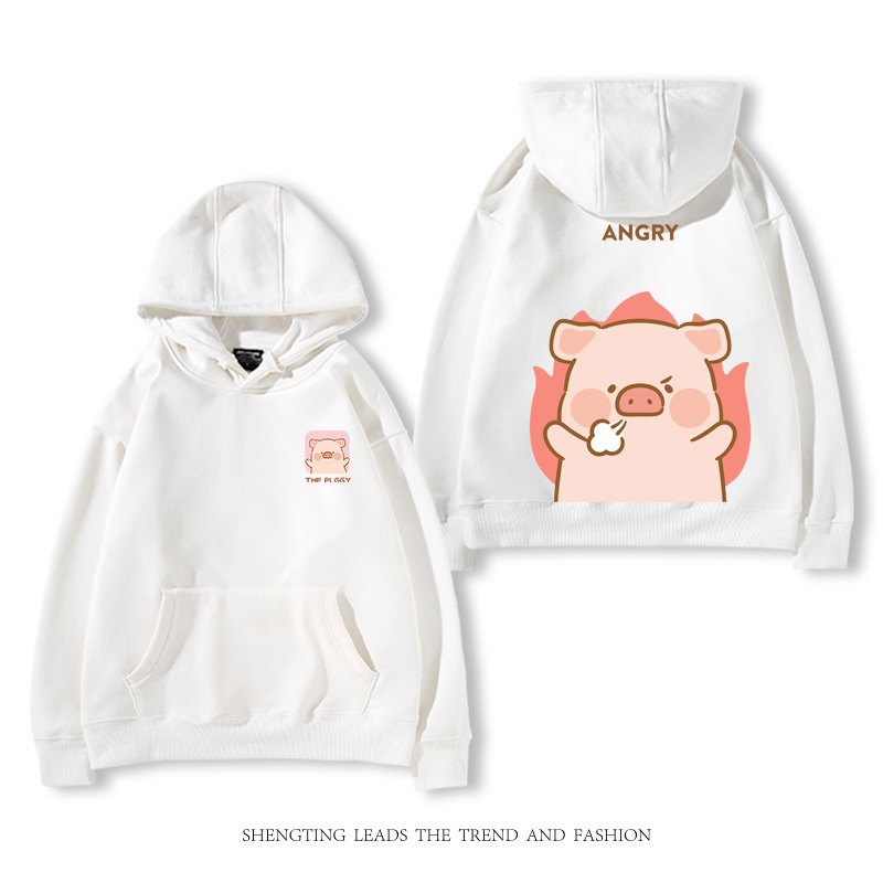罐頭豬LULU 2025秋冬新款 親子情侶裝連帽衛衣