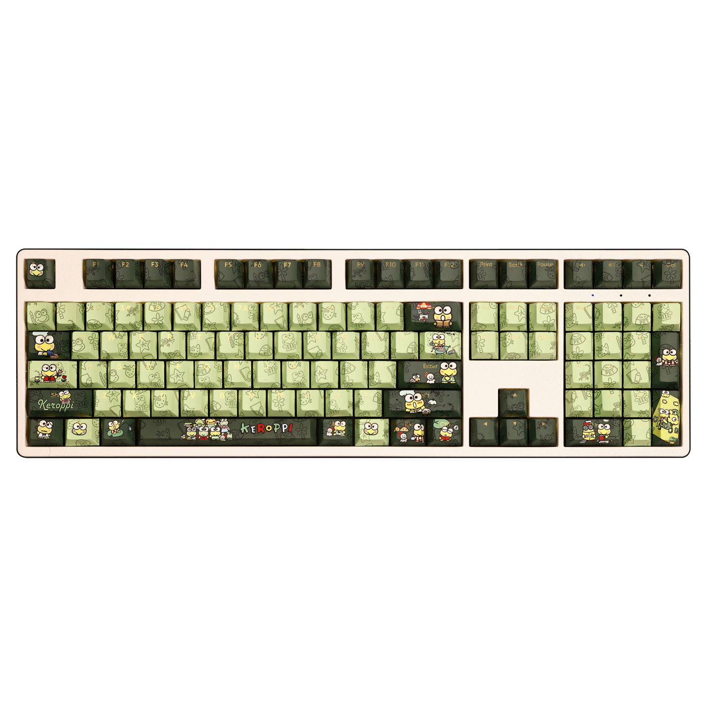 可洛比透光RGB108鍵標準配列衛星軸鍵帽-CASEZONE