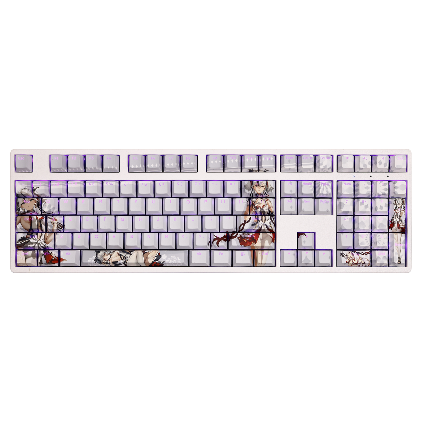 鳴潮椿透光RGB108鍵標準配列衛星軸鍵帽-CASEZONE