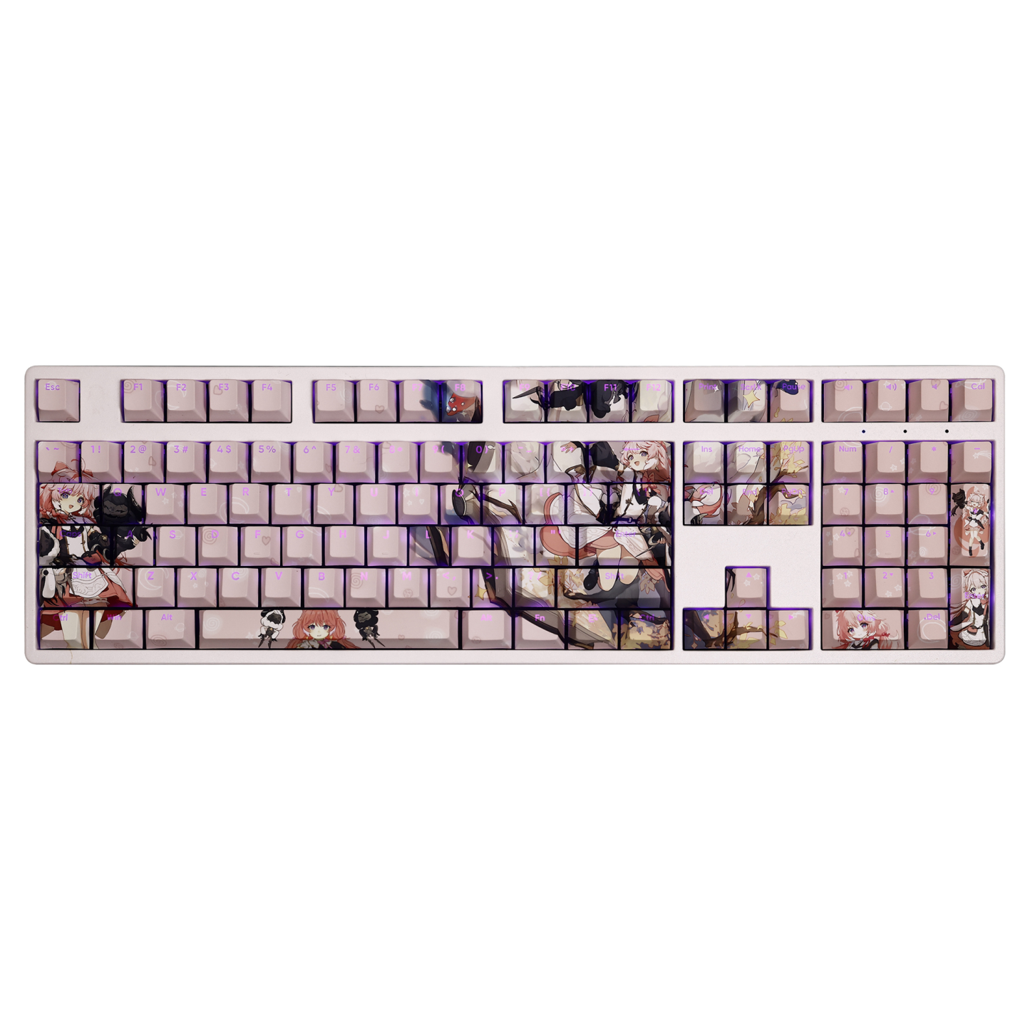 鳴潮安可透光RGB108鍵標準配列衛星軸鍵帽-CASEZONE