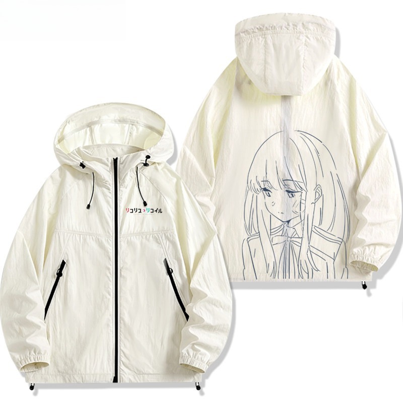 Lycoris Recoil莉可麗絲千束瀧奈周邊 男女輕薄透氣防曬服外套