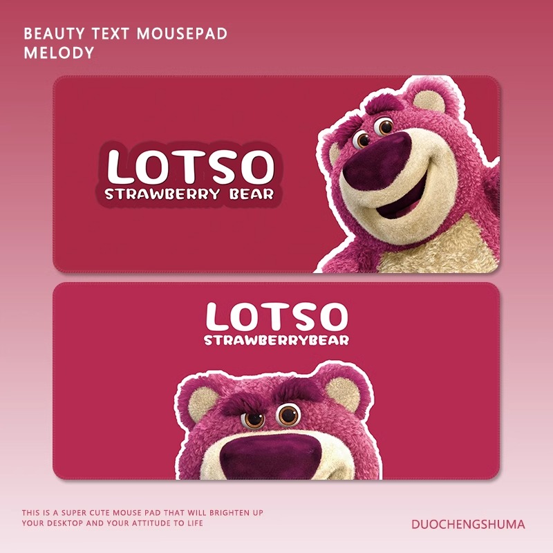 草莓熊 主題桌墊 布質滑鼠墊-CASEZONE