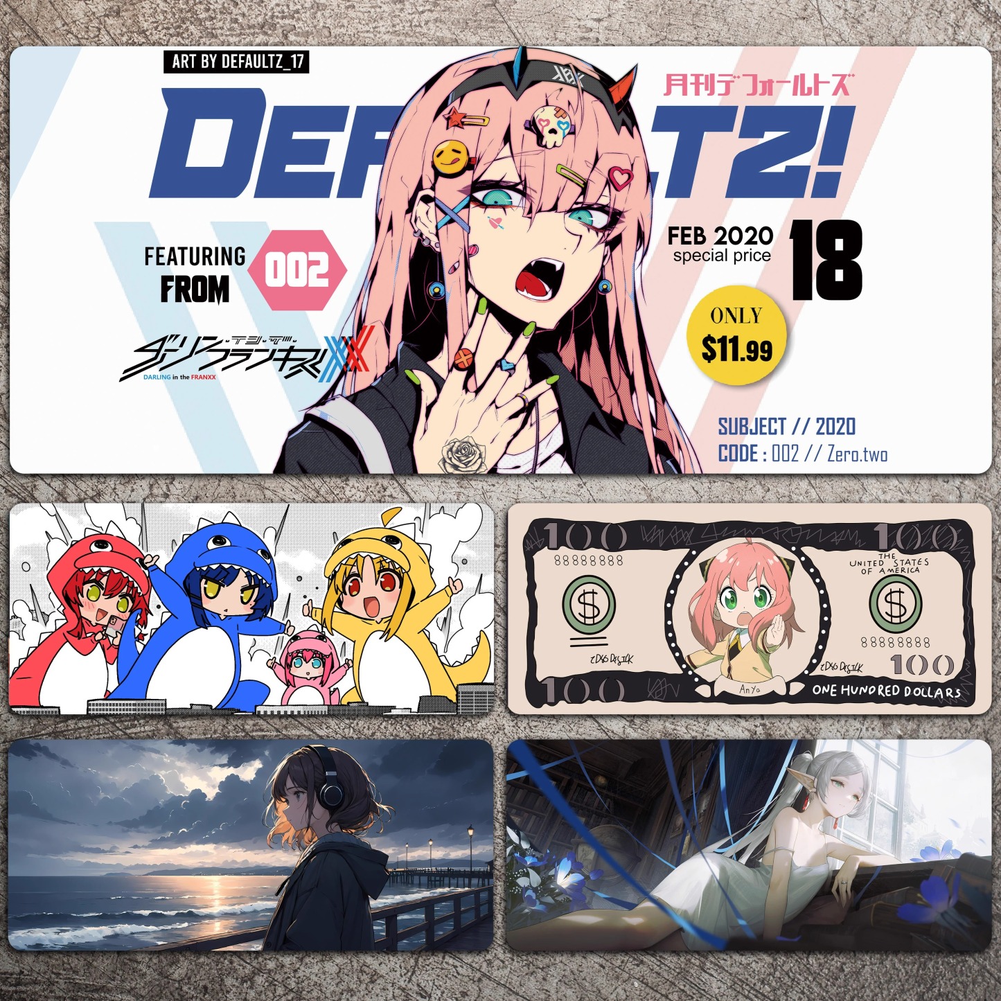 動漫系列 主題桌墊 布質滑鼠墊-CASEZONE