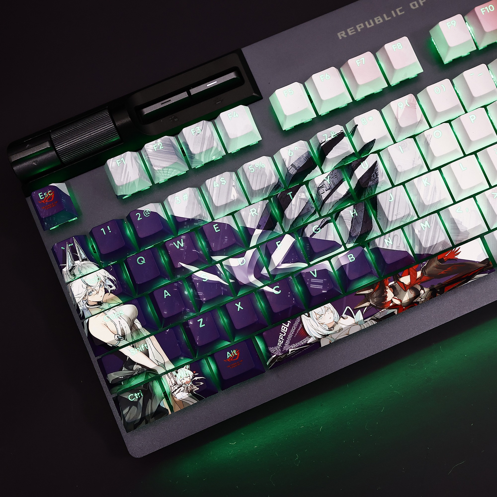 RO姬雪舞禮服版透光RGB108鍵標準配列衛星軸鍵帽-CASEZONE
