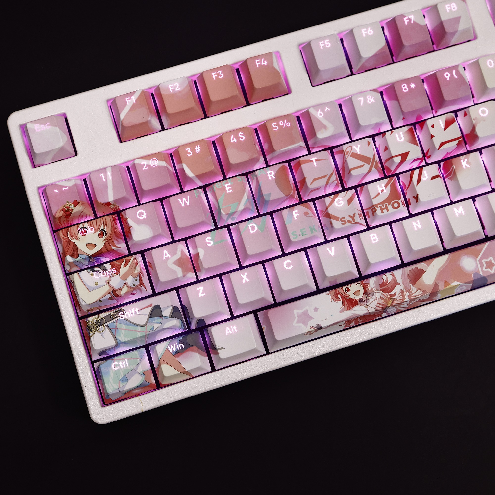 桃井愛莉透光RGB108鍵標準配列衛星軸鍵帽-CASEZONE