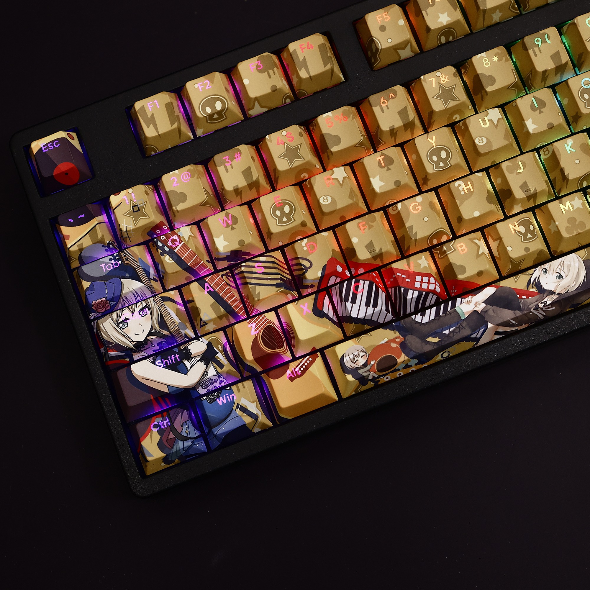 青葉摩卡透光RGB108鍵標準配列衛星軸鍵帽-CASEZONE