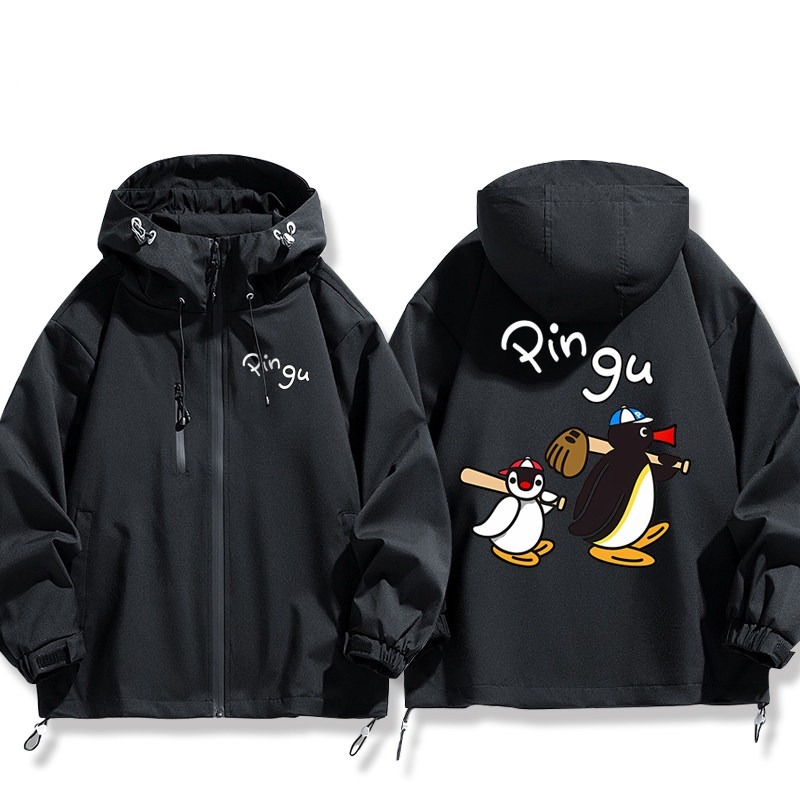 Pingu企鵝家族周邊 男女同款秋冬衝鋒衣