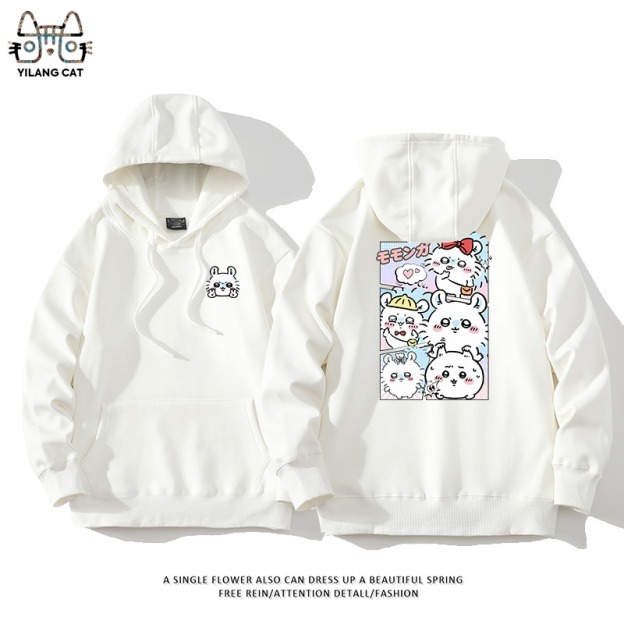 Chiikawa聯名衛衣2025秋冬新款親子情侶裝連帽衛衣