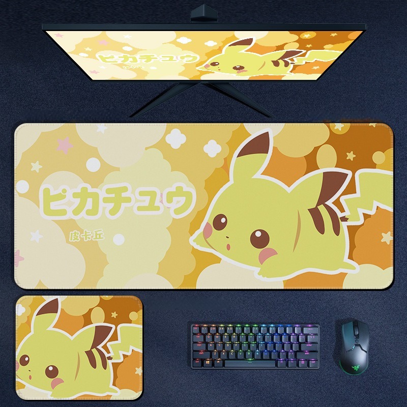 寶可夢 Pokémon 超大滑鼠墊｜加厚電競遊戲桌墊
