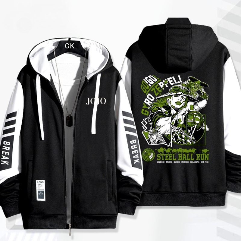 JoJo的奇妙冒險 飆馬野郎 手繪連帽衫 春秋舒適外套