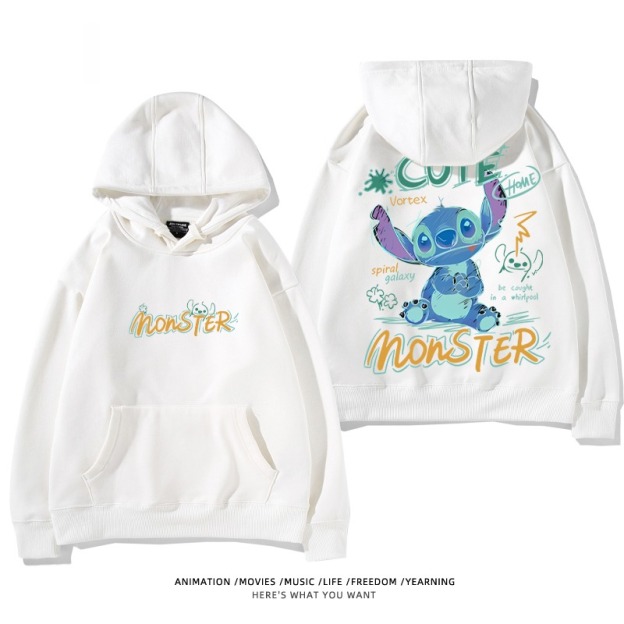 馴龍高手聯名史迪仔新款 親子情侶男女款連帽衛衣-ZUIHANG SHOP