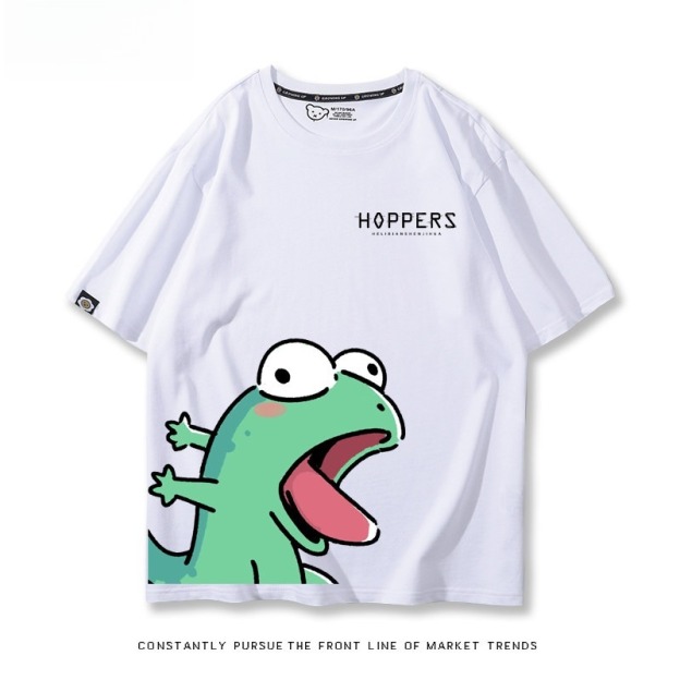 河狸世界 2026親子情侶男女同款 印花短袖T恤