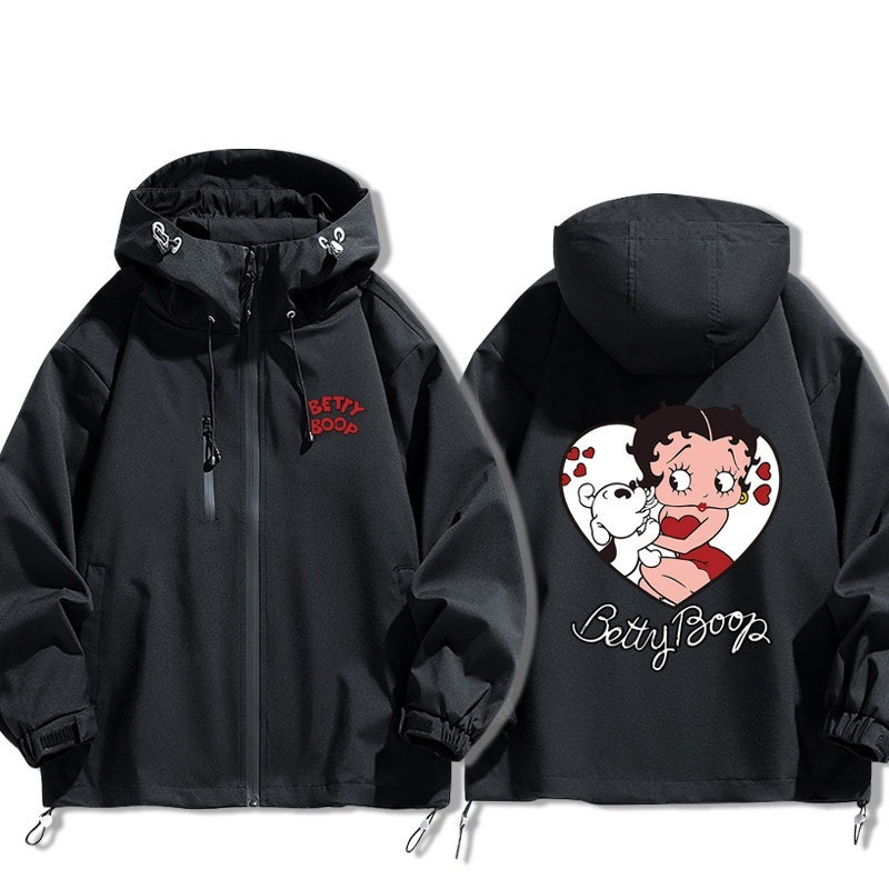 Betty Boop貝蒂娃娃周邊 男女同款秋冬衝鋒衣