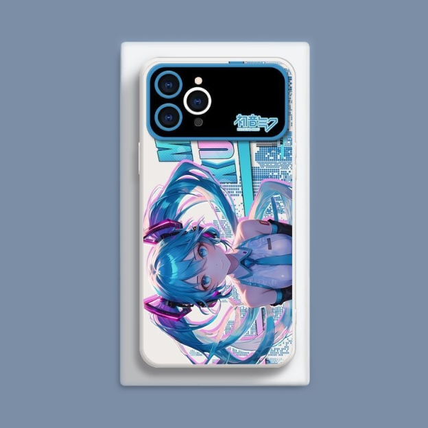 Miku初音未來液態大視窗全包矽膠防摔軟殼-CASEZONE