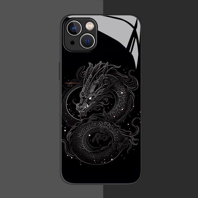 國潮黑龍新款高清全包防摔玻璃殼-CASEZONE